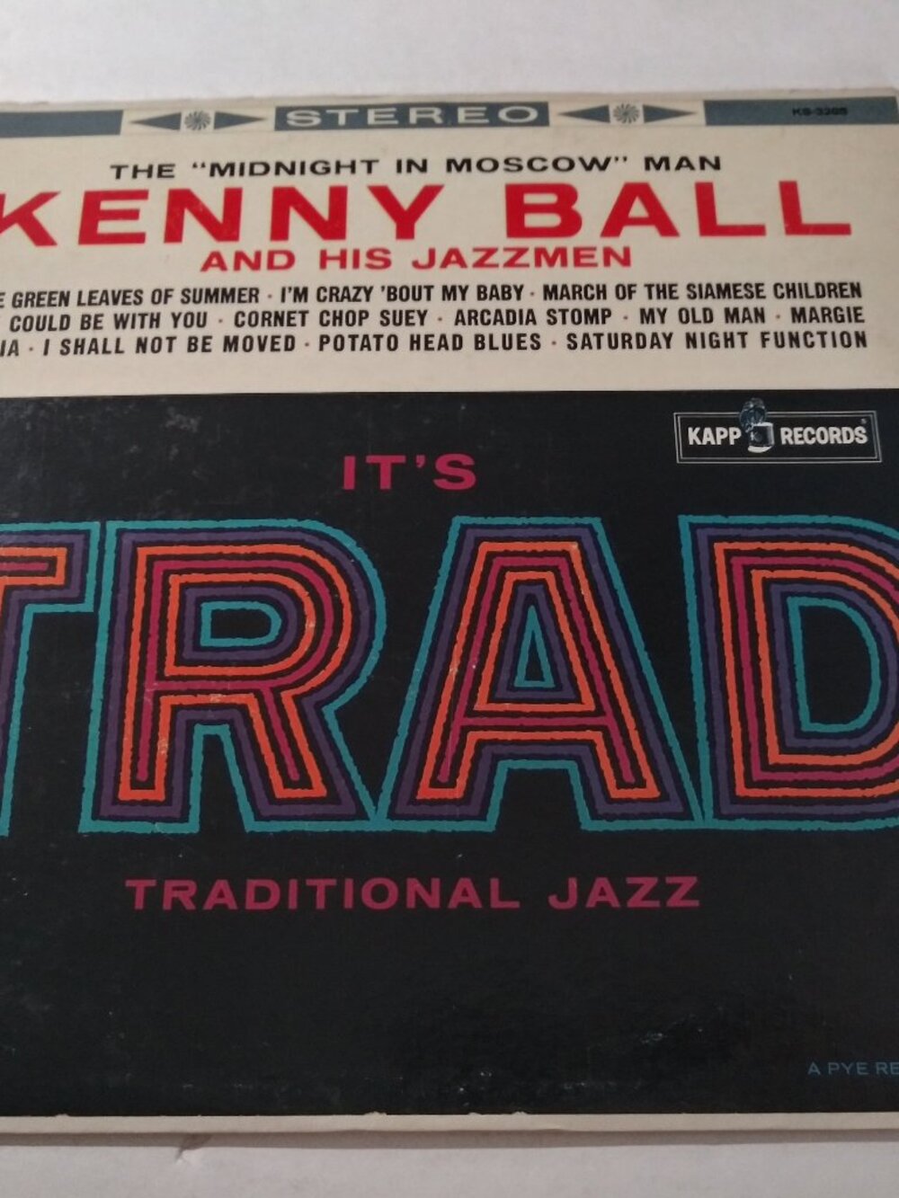 Kenny Ball And His Jazzmen – It's Trad VG+ DG Stereo KAPP KS-3285 LP Record 1962